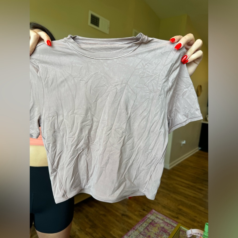 Lululemon Wundermost Ultra-Soft Nulu Crewneck Cropped T-Shirt